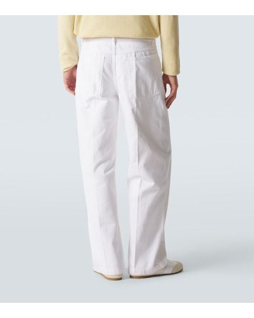 Lemaire White Wide-Leg Jeans for men