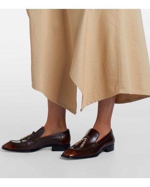 Loewe Natural Asymmetric Cotton Midi Skirt