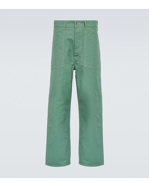 Visvim Carpenter Straight Cotton Pants in Green for Men | Lyst