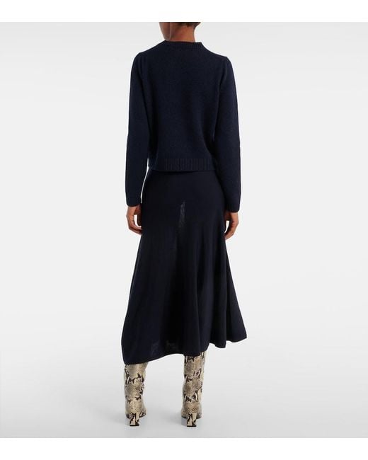 Khaite Blue Leta Cashmere Sweater