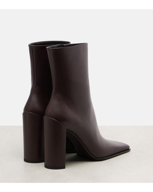 Alaïa Brown Leather Ankle Boots
