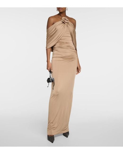 Magda Butrym Brown Top Aus Jersey