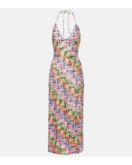 Missoni White Zigzag Midi Dress