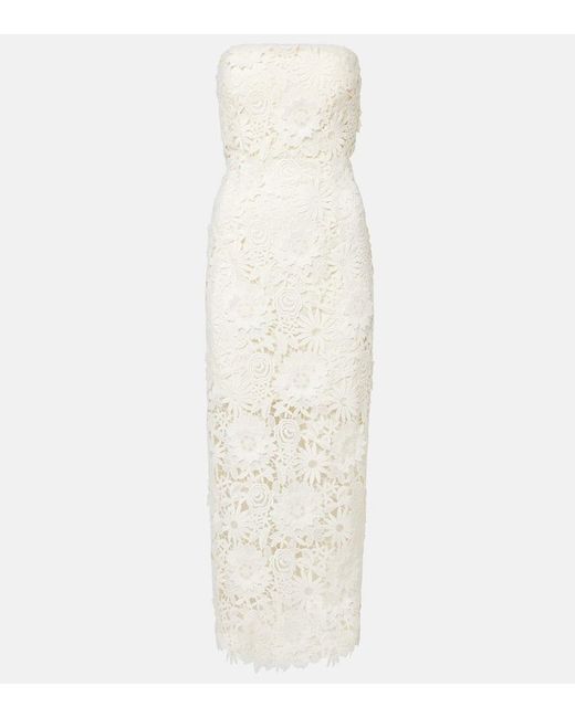 ROTATE BIRGER CHRISTENSEN White Bridal Midikleid Aus Spitze