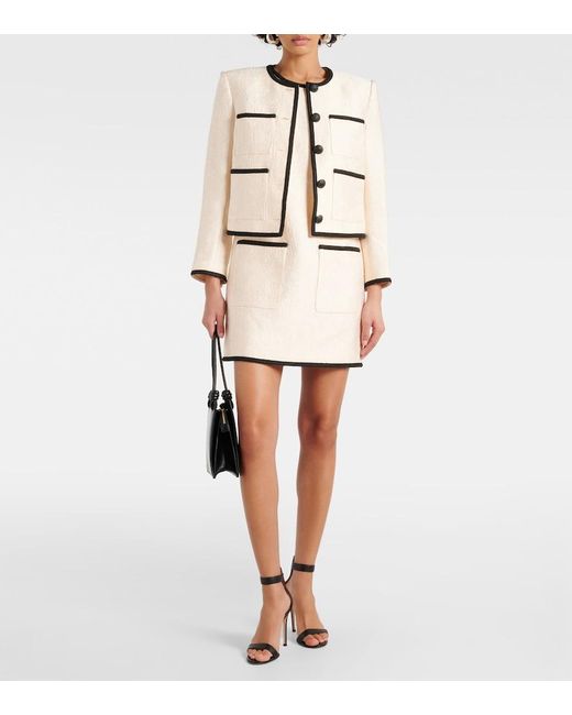Veronica Beard Natural Darla Jacquard Jacket