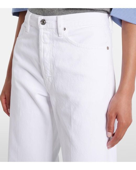 FRAME White The Lax Flared Jeans