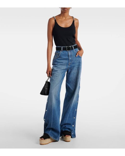 Sandali Espadrillas Gaia Con Plateau di Stella McCartney in Black