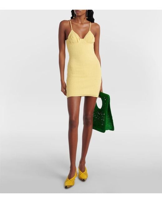 Jacquemus Yellow The Scala Mini Dress
