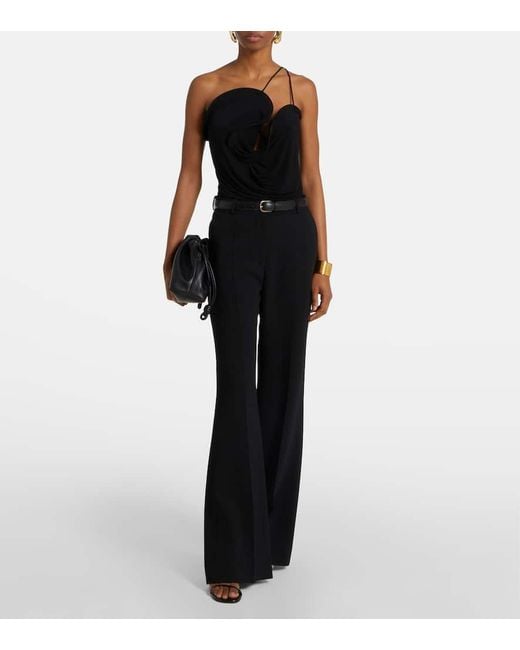 Christopher Esber Black Wave Coil Jersey Top