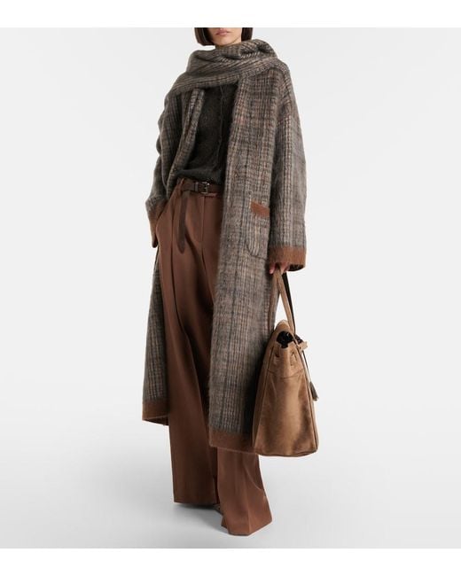 Brunello Cucinelli Brown Large Suede Tote Bag