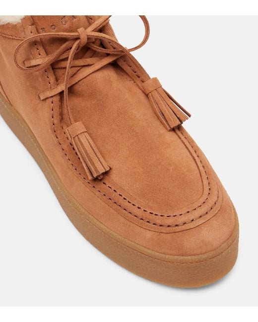 Hogan Brown H681 Suede Platform Desert Boots