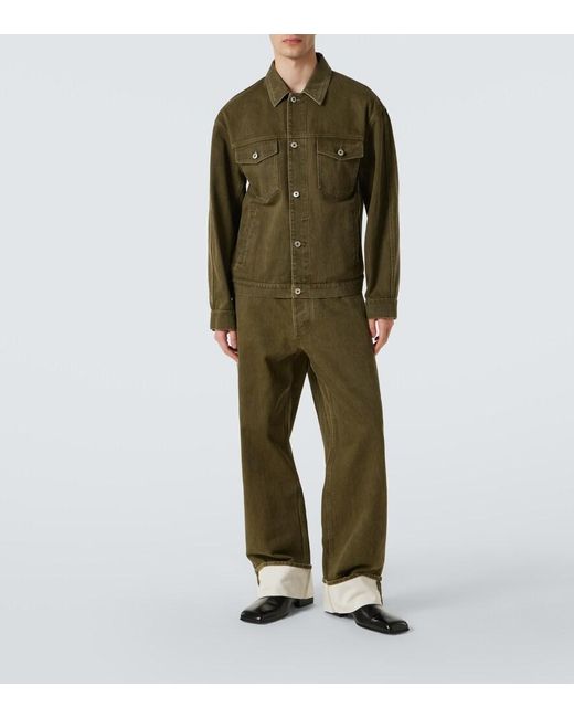 Bottega Veneta Green Straight Jeans for men