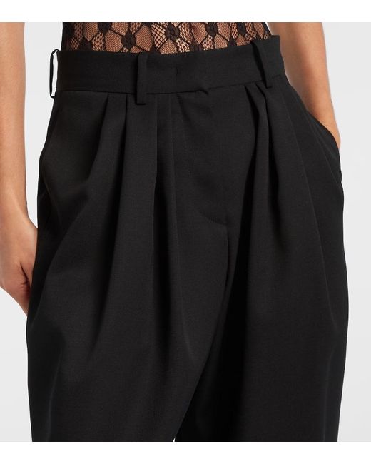 Isabel Marant Blue Janice High-Rise Wool Cropped Pants