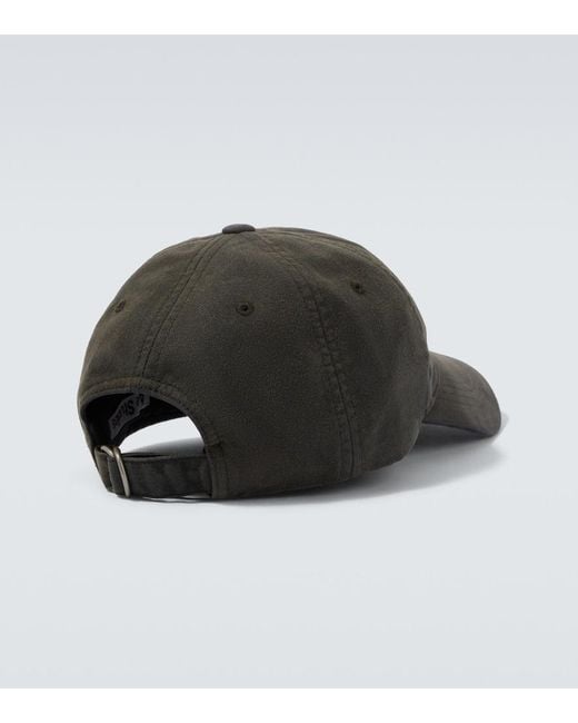 Acne Gray Embroidered Logo Cotton Baseball Cap for men