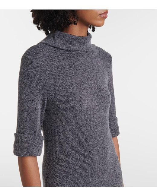 Proenza Schouler Gray Label Cerine Ribbed-Knit Boucle Midi Dress