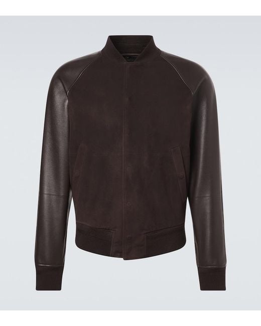 Tom Ford Black Leather Jacket for men