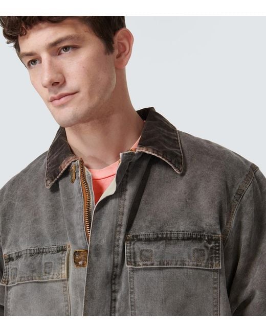 NOTSONORMAL Gray Grind Cotton Canvas Jacket for men