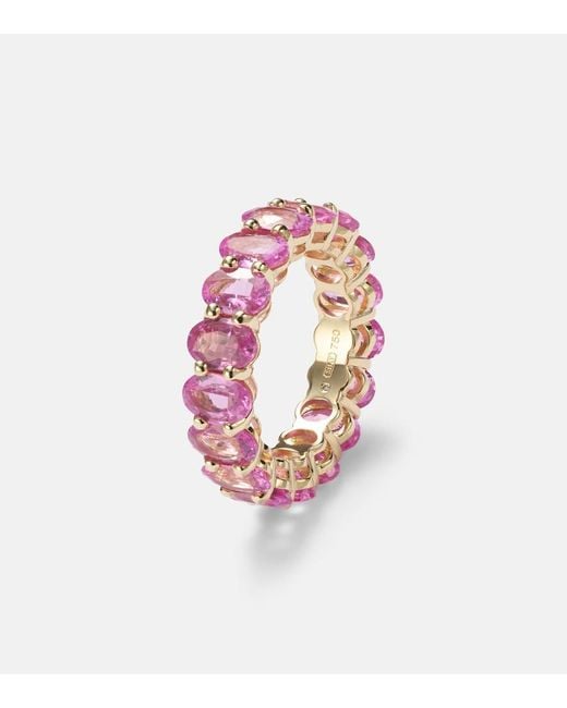 SHAY Pink 18Kt Eternity Ring With Sapphires