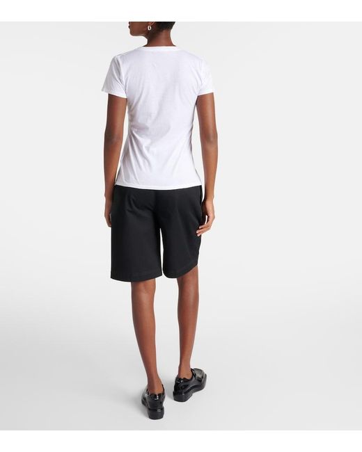 Nili Lotan White Carol Cotton Jersey T-Shirt