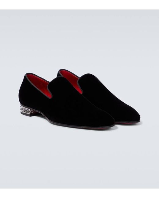 Mocasines Dandyrocks De Terciopelo Christian Louboutin de hombre de color Black
