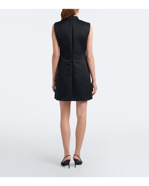 Gucci Black Gg Jacquard Minidress