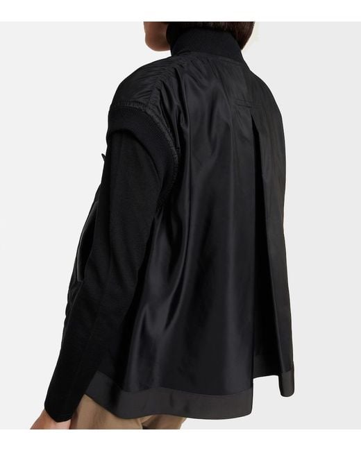 Sacai Black Nylon Vest
