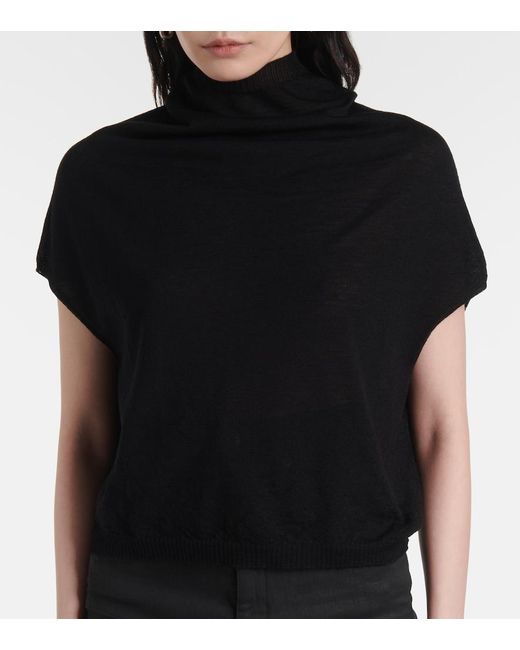 Rick Owens Black Virgin Wool Top