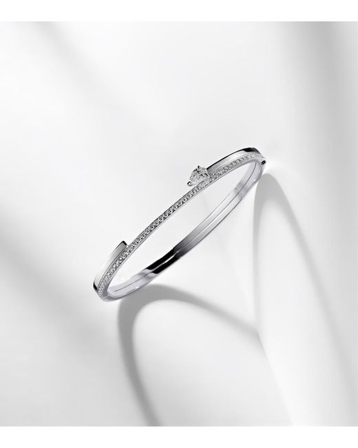 Repossi Metallic Serti Sur Vide 18Kt Bangle With Diamonds
