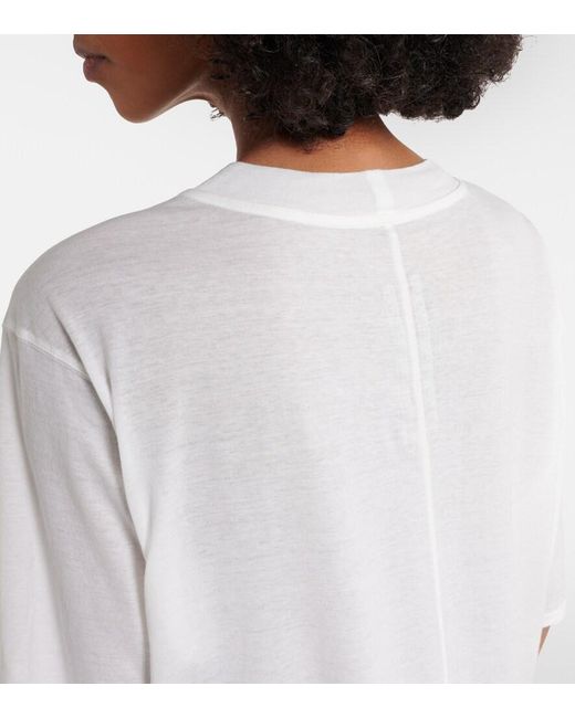 Rick Owens White Walrus Oversized Cotton Jersey T-Shirt