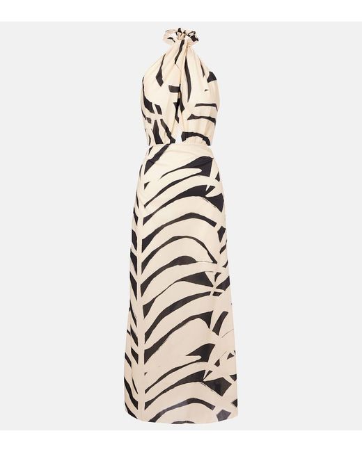 Robe Longue Imprimee En Coton Johanna Ortiz en coloris Metallic