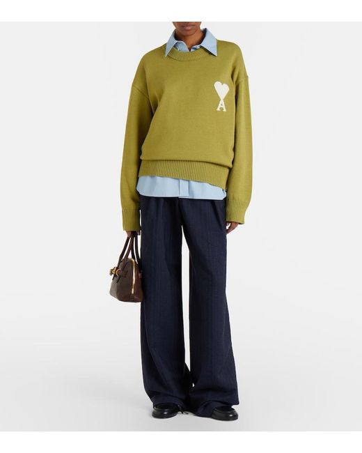 Pullover Ami De Cour di AMI in Green