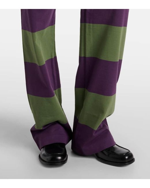 Dries Van Noten Multicolor Gerade Hose aus Baumwolle