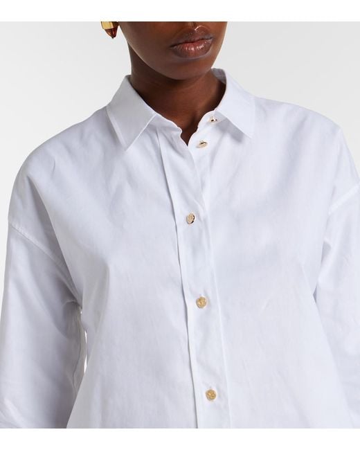 Max Mara White Cotton Poplin Oxford Shirt