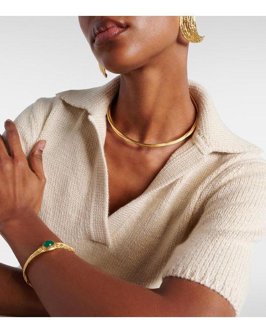 YSSO White Lydia 24Kt-Plated Choker