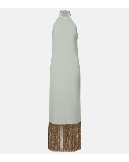 Robe Longue Berlin En Crepe ‎Taller Marmo en coloris White