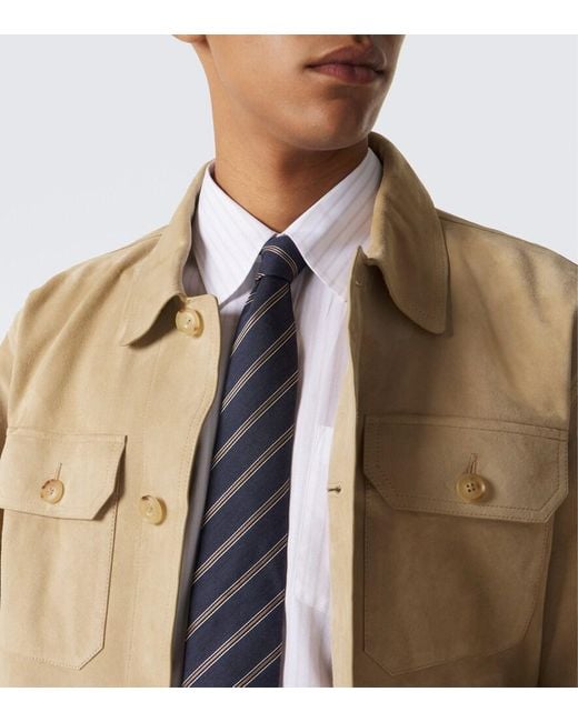 Dunhill White Striped Cotton Shirt for men