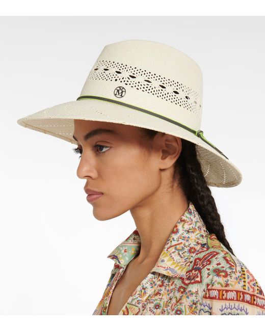 Maison Michel Henrietta Straw Fedora in 