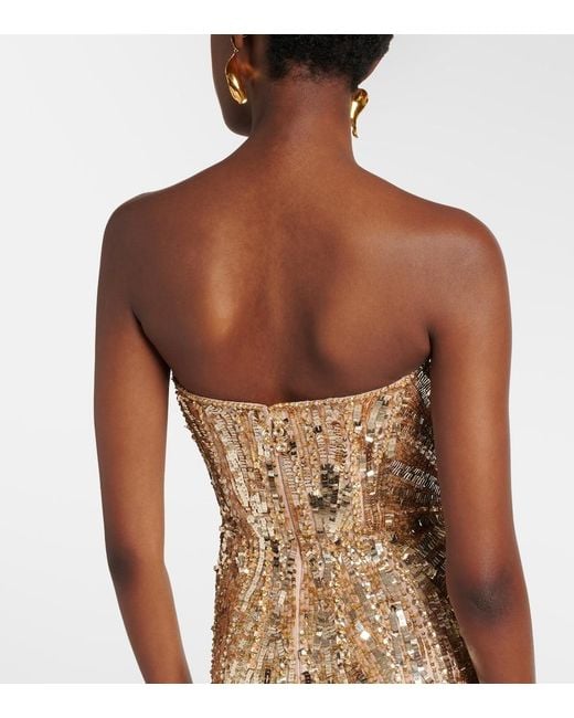 Jenny Packham Metallic Euphoria Sequined Gown