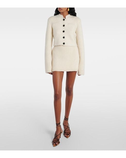 Khaite Natural Ello Cropped Silk And Cashmere Jacket