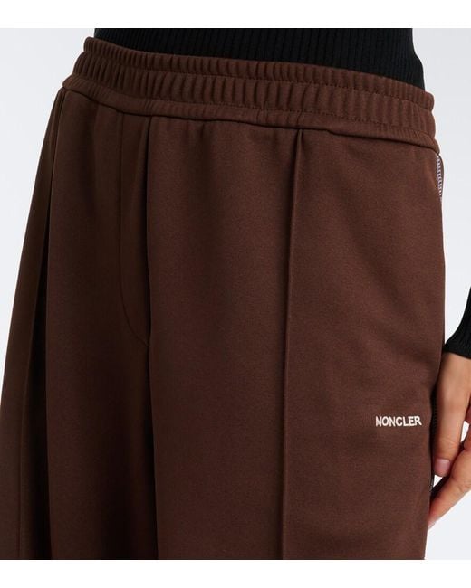 Moncler Brown Logo Jersey Sweatpants