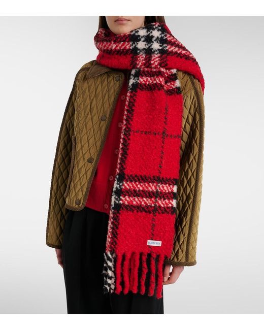 Sciarpa Check di Burberry in Red