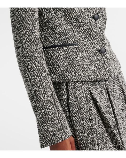 Max Mara Gray Donald Cotton And Wool-Blend Jacket