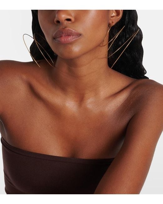 Alaïa White Ohrringe Thin Spiral S