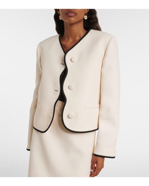 Valentino Natural Crepe Couture Scalloped Jacket