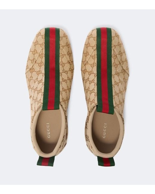 Gucci Brown Drip Gg Canvas Sneakers for men