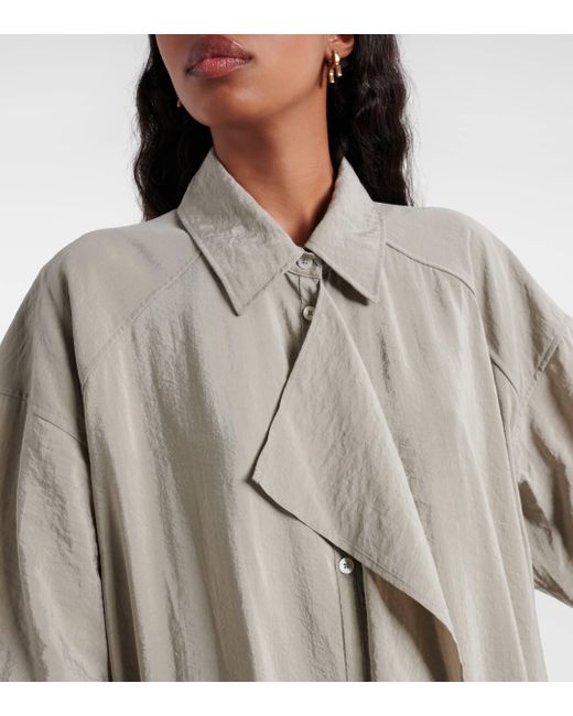 Lemaire Natural Gathered Silk-blend Shirt Dress