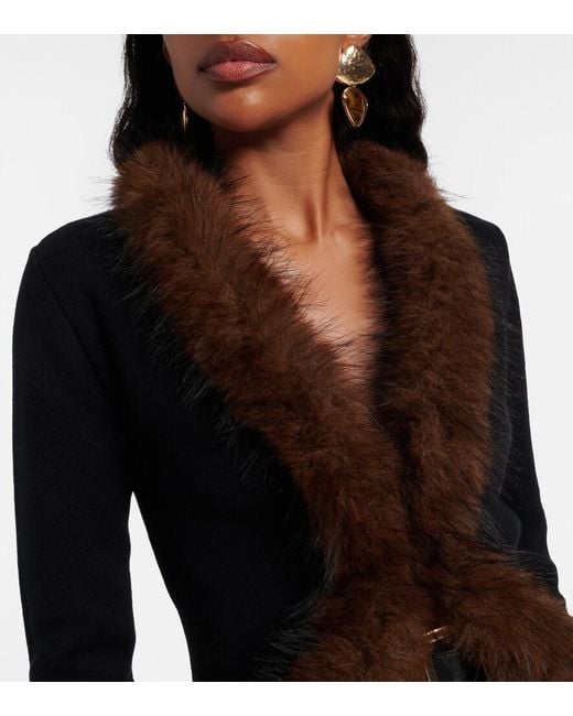 Self-Portrait Black Knitted Cardigan