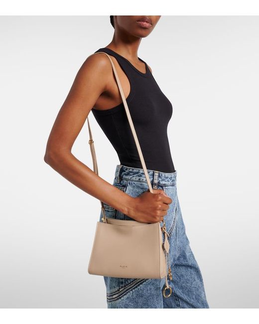 Alaïa Natural Le Click Small Leather Shoulder Bag