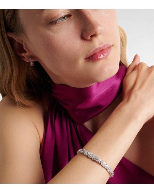 YEPREM Metallic Y-Couture 18Kt Bangle With Diamonds