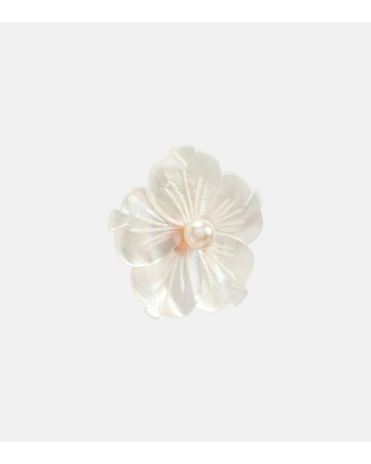 Jennifer Behr White Zia Faux-Pearl Earrings